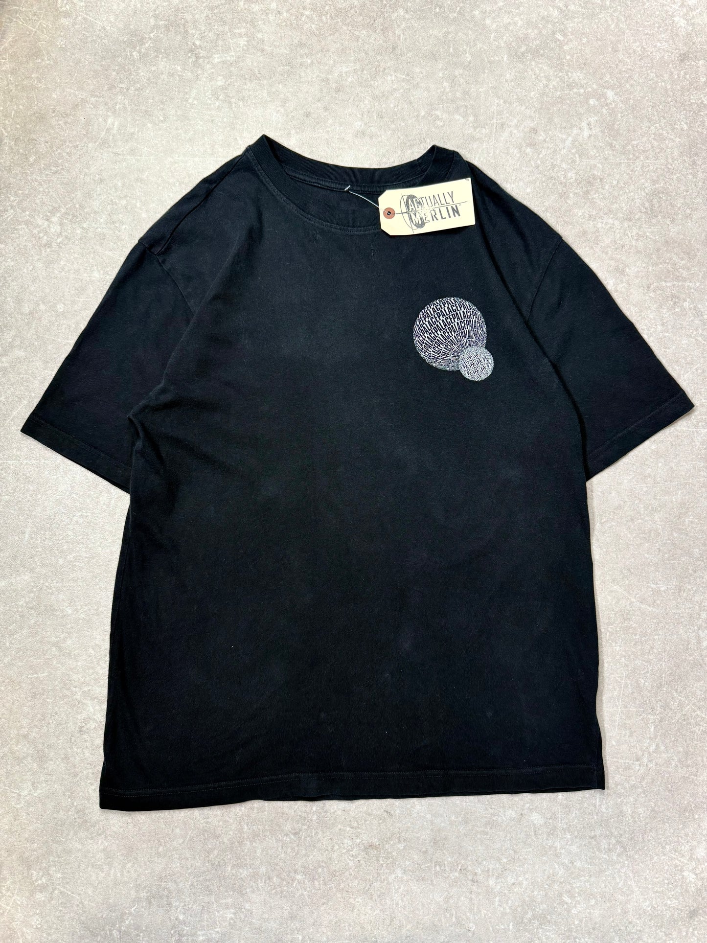 Palace Skateboards T-Shirt, Black Graphic - Used - Large (21x28)