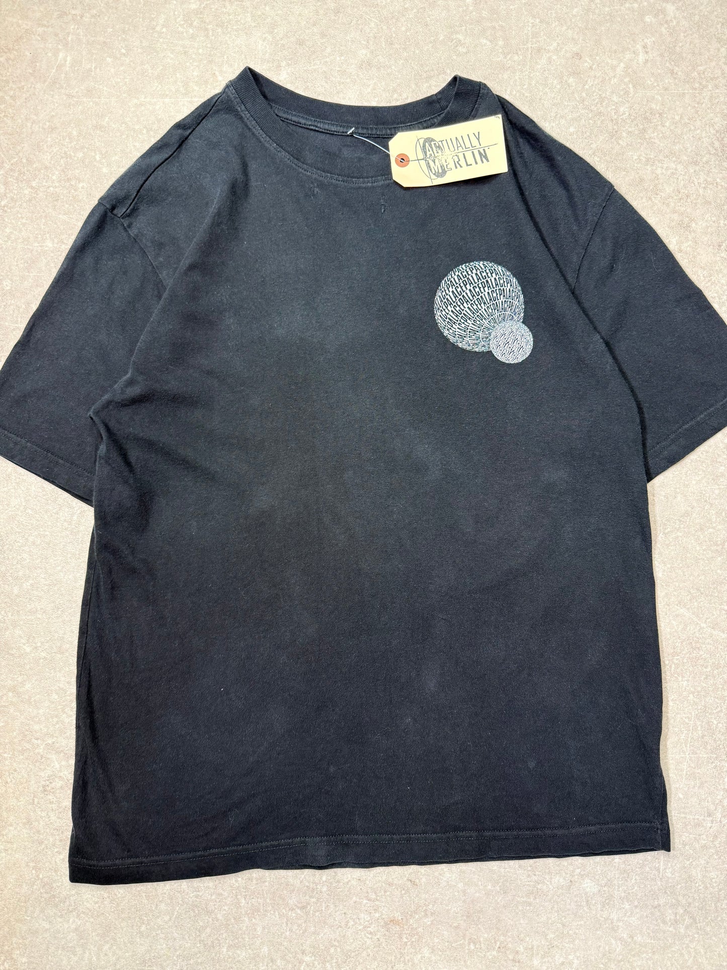 Palace Skateboards T-Shirt, Black Graphic - Used - Large (21x28)