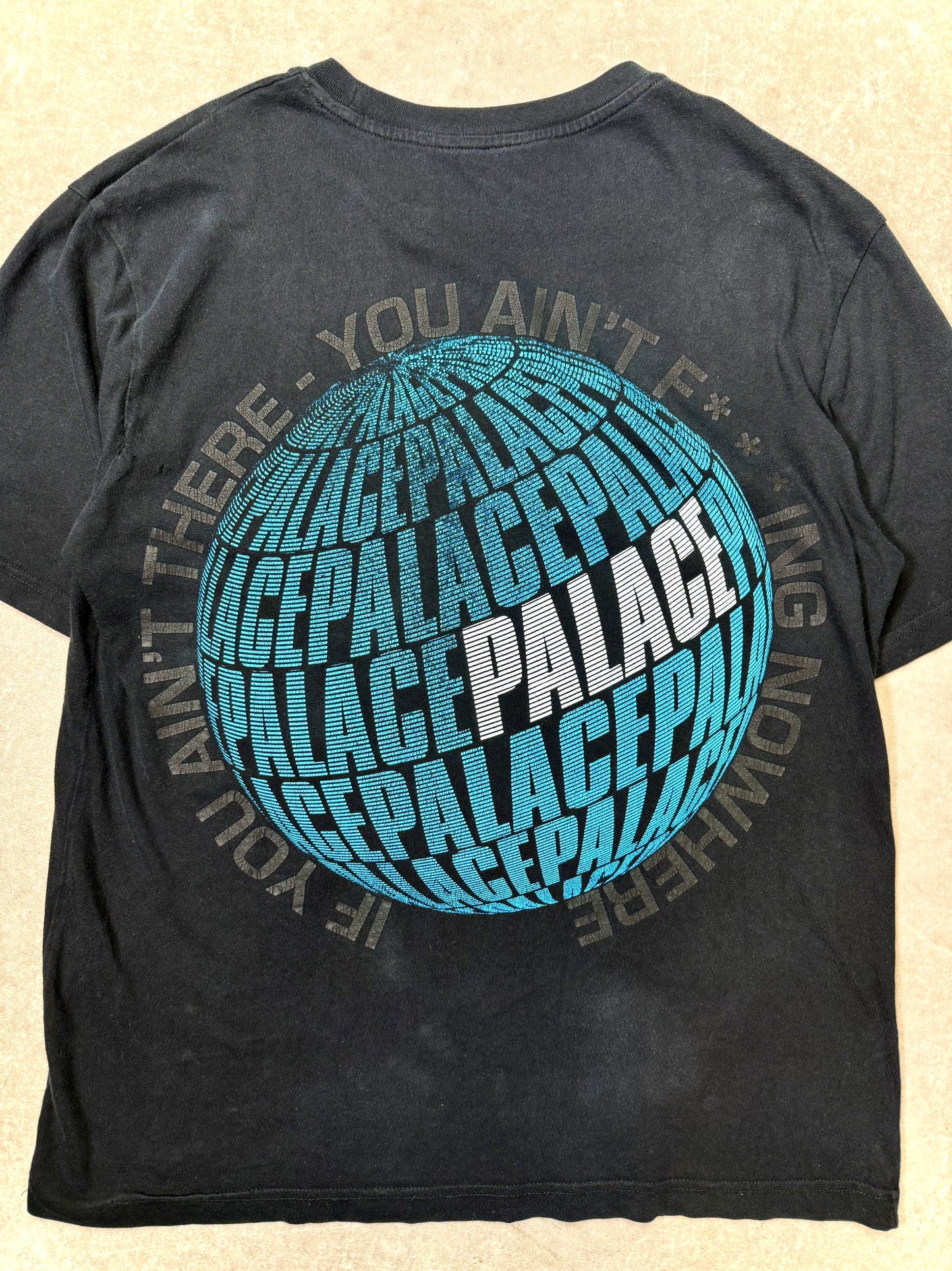 Palace Skateboards T-Shirt, Black Graphic - Used - Large (21x28)
