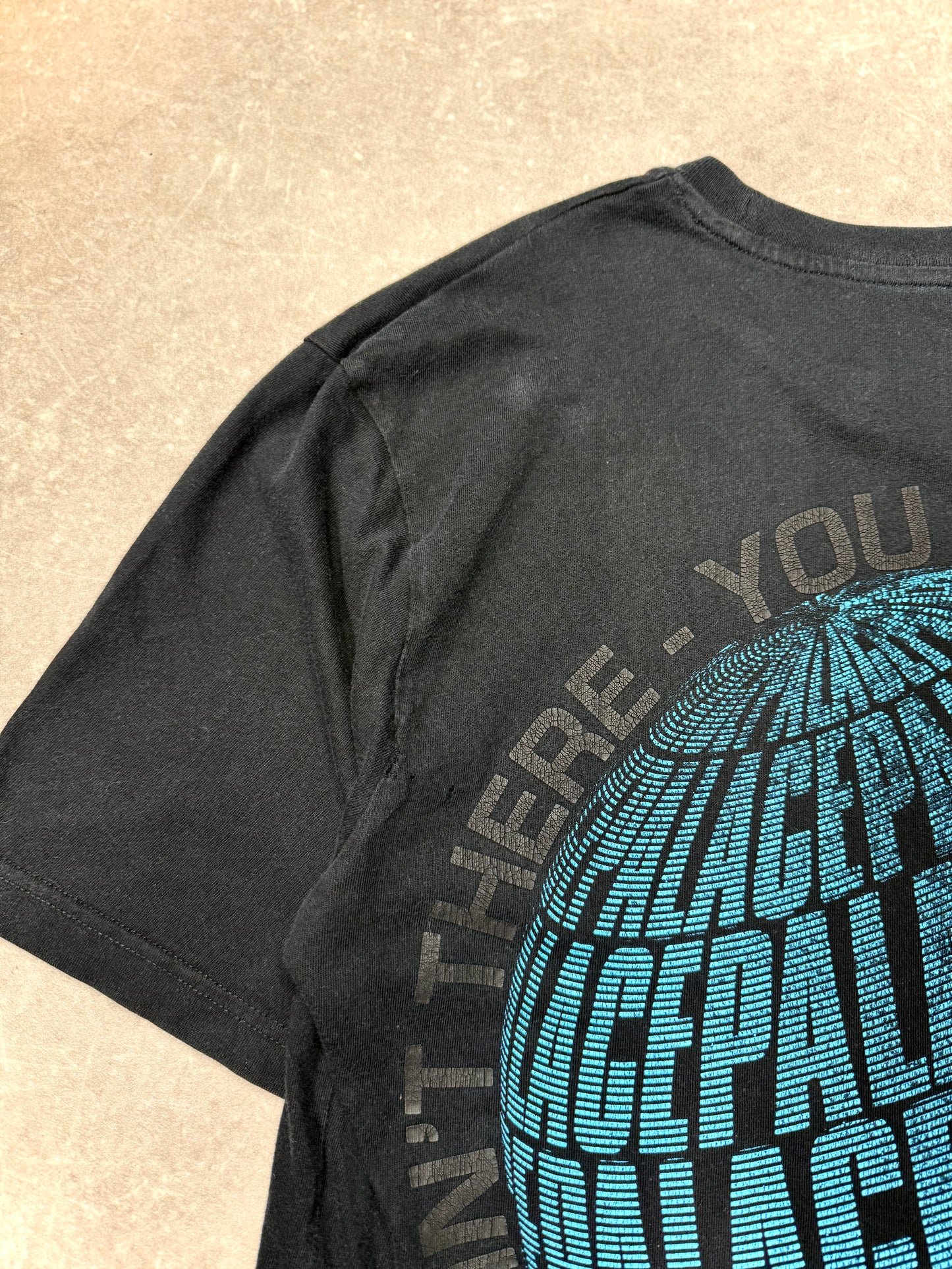 Palace Skateboards T-Shirt, Black Graphic - Used - Large (21x28)