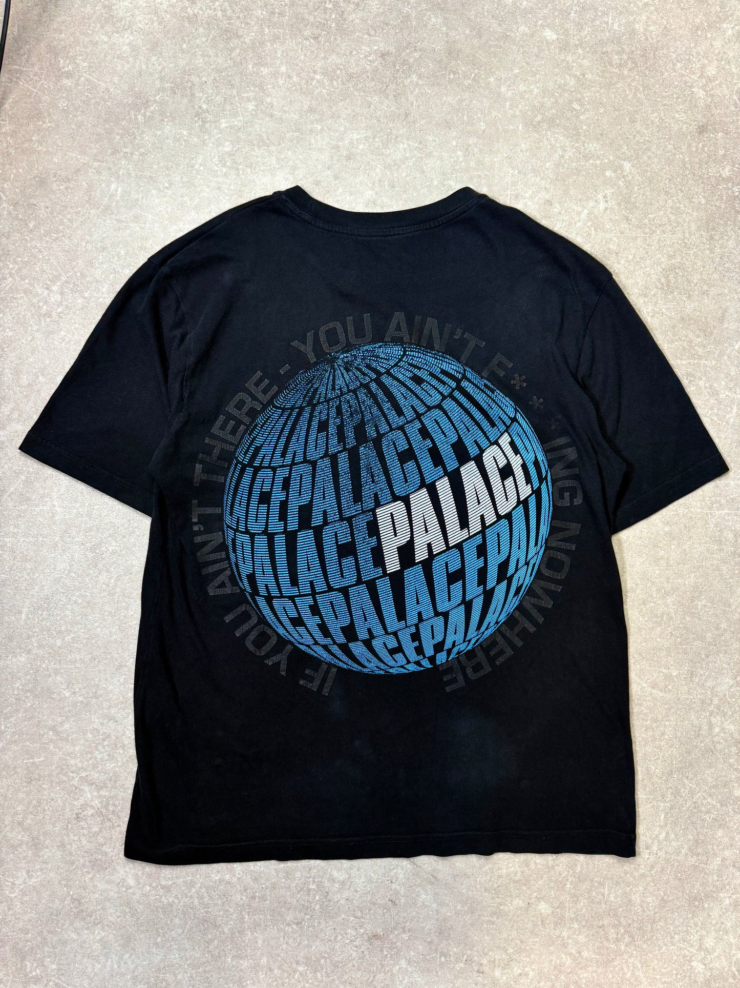 Palace Skateboards T-Shirt, Black Graphic - Used - Large (21x28)